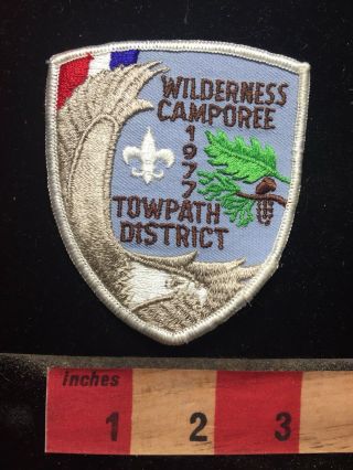 Vtg 1977 Towpath District Wilderness Camporee Boy Scout Patch 78v7