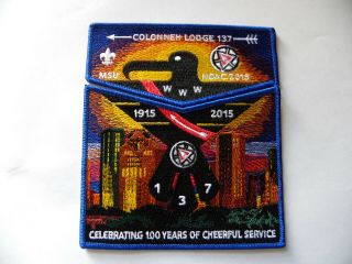Oa Order Of The Arrow 2015 Centennial Noac Flap Set Colonneh Lodge 137