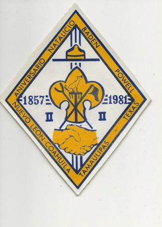 International Patch - Aniversario Natalicio Baden Powell Boy Scout Bsa A121