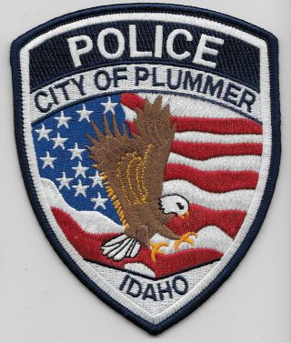 Plummer Police State Idaho Us Flag & Eagle