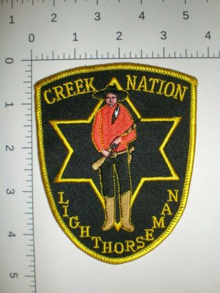 Ok Oklahoma Creek Nation Indian Tribe Native Lighthorseman Tribal Police Patch