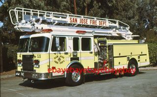 Fire Apparatus Slide,  Truck 2,  San Jose / Ca,  1992 Spartan / Westates