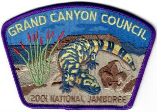 2001 Bsa Scout National Jamboree Patch Jsp Grand Canyon Gila Monster