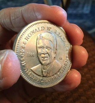 Ronald Reagan 40th President 1984 Silver Commemorative Coin Double Eagle J23