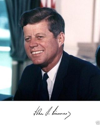 President John F.  Kennedy Jfk Autograph 8 X 10 Glossy Photo Portrait Picture A