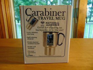 2013 National Jamboree Carabiner Travel Mug 14 Oz.  Stainless Steel Boy Scout