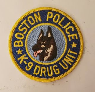 Boston Massachusetts Police K - 9 Drug Unit Police Patch