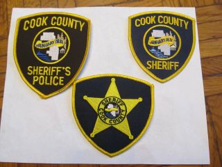 Illinois Cook Co Sheriff Police Patch Set