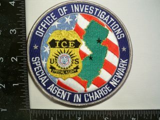 Federal Border Protection Ice Newark,  Nj Office Patch Jersey Police Tf