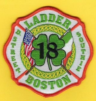 Boston Fire Department Ladder 18 (mass. ) Fire Patch