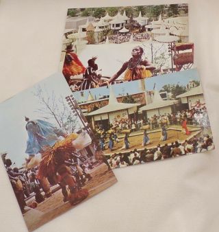 Four 1964 - 65 N.  Y.  World’s Fair African Pavilion Post Cards