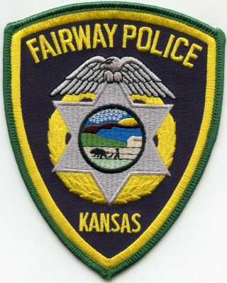 Fairway Kansas Ks Green Border Police Patch