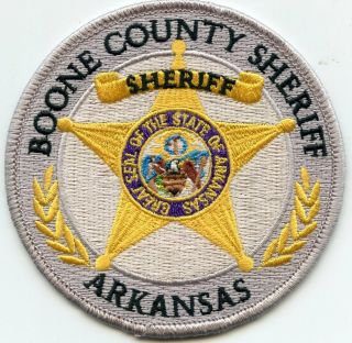 Boone County Arkansas Ar Round Sheriff Police Patch