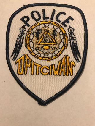 Opitciwan Tribal Indian Reservation Montreal Canada Police Patch