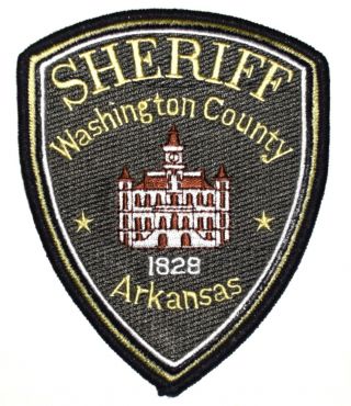 Washington County Arkansas Ar Sheriff Police Patch Courthouse Clock Tower