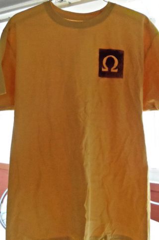 Omega Psi Phi T - Shirt: Omega Block: Hand Painted: Hanes Tagless: Size L