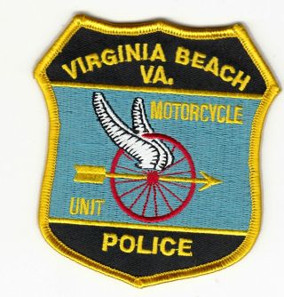 Virginia Beach Police Motorcycle Unit Patch Va