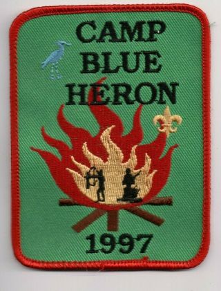 S Bsa Patch,  Camp Blue Heron,  1997,  Coastal Empire Council Georgia Ga