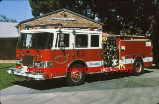 Fire Apparatus Slide,  Engine 3,  Menlo Park / Ca,  1981 Duplex / Van Pelt / Pierce