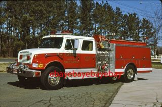 Fire Apparatus Slide,  Engine 2,  Carmel / Nc,  1990 International / Kme