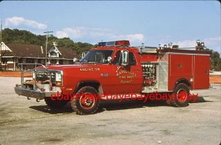 Fire Apparatus Slide,  Engine 518,  Marseilles / Il,  1981 Dodge 4x4 / Pierce
