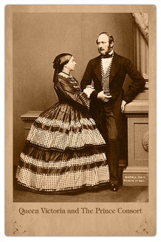 Queen Victoria & Prince Albert 1861 John J.  E.  Mayall Photograph Cabinet Card Rp