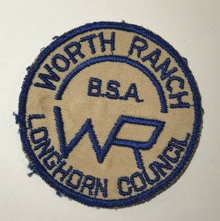 Worth Ranch Longhorn Council Camp Patch Texas Blue Ce Bc1