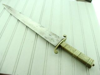 RARE HUGE ANTIQUE GAUCHO HUNTING DAGGER SWORD CUTLASS BOWIE KNIFE KNIVES VINTAGE 2