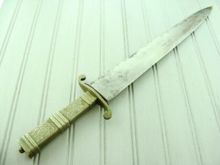RARE HUGE ANTIQUE GAUCHO HUNTING DAGGER SWORD CUTLASS BOWIE KNIFE KNIVES VINTAGE 3