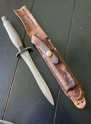 Vintage Gerber Mark Ii Fixed Blade Combat Knife W/ Sheath Early 006329