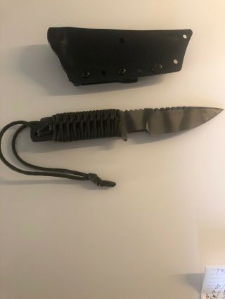 Mick Strider Fixed Knife Rare HT - S Spearpoint Custom Kydex Sheath 2