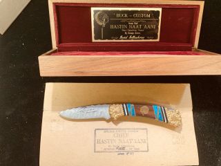 Custom Buck Knife By David Yellowhorse " Chief Hastin Naat 