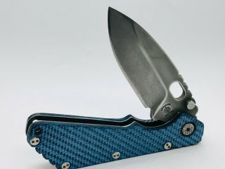 Buck 889 Strider Custom Blue Carbon Sb4 Blade Tactical Folding Pocket Knife