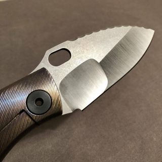 Mick Strider Custom Knives - SJ75 NM Baby Huey Folder Handmade in USA 2