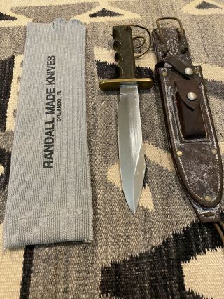 Randall Knife Model 14 - 7 1/2 Attack Vietnam Era Solingen Steel Blade W/ Sheath