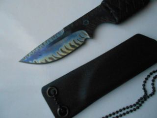 Strider Titanium Leather handle knife 3
