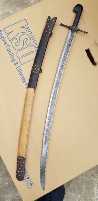 ANTIQUE ISLAMIC ORIENTAL OTTOMAN EMPIRE SILVER SWORD SHAMSHIR DAGGER KNIFE BLADE 3