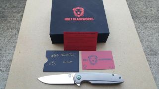 Holt Bladeworks Specter Refined 363 M390 Checkered In The Nude -