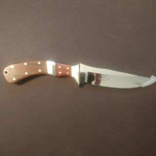 Mike Thourot Custom Knife / Wood Handle And Nickel Silver Accents