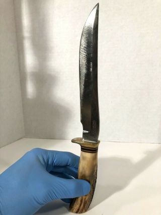 Vintage 1950’s Korean War Era Randall Made Knife W/ Stag Antler Handle