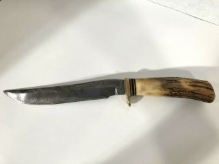 Vintage 1950’s Korean War Era RANDALL Made Knife W/ Stag Antler Handle 2
