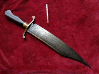 Massive Bowie Knife Custom Made Huge American Frontier Dagger Clip Point Blade