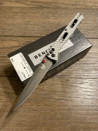 Benchmade Fact 417gy - 1901 - Shot Show Limited Edition - Silver Carbon Fiber