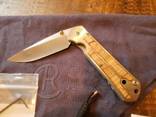 Chris Reeves Knives Large Sebenza 21 Inlay Spalted Beech L21 - 1162 Titanium