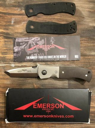 Custom Emerson Poboy Mini Cqc - 7 Knife Made In Usa Pimped Steve Kyle Box Edc