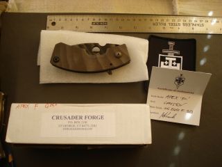 Crusader Forge Knife Apex Ex " F " 3d Titanium 3d Blade S30v