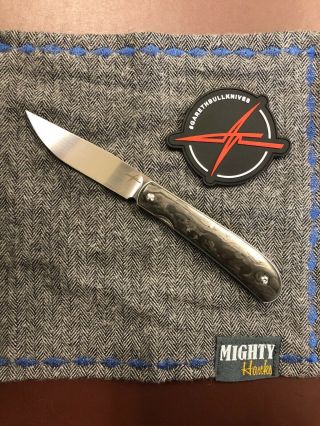 Gareth Bull Trapper On Bearings With Marbled Carbon Fiber Scales Front Flipper