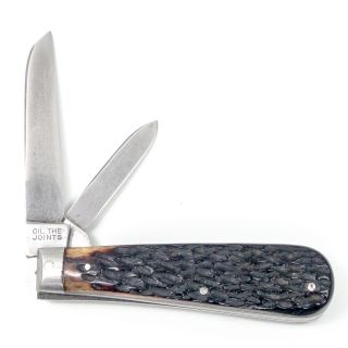 Old IXL GEORGE WOSTENHOLM SHEFFIELD Pocket Knife SWELL END JACK 2 blade BONE 2