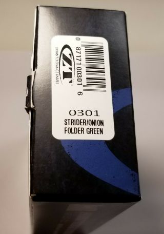 Zero Tolerance 0301 Onion Strider Knife,  Tiger Stripe S30v,  Green/g10 Black