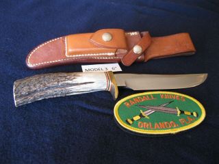 Randall Knife Model 3,  6 " Hunter,  Stag Handle